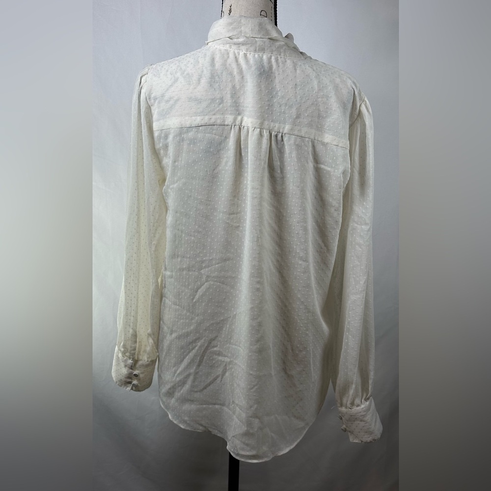 Ann Taylor Factory Cream Polka Dot Blouse - Picture 4 of 11